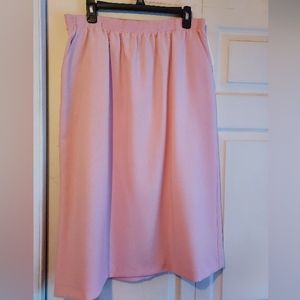 Tan Jay Straight Pastel Pink 16 Pencil Skirt Career Garden Bouquet Pullon Preppy
